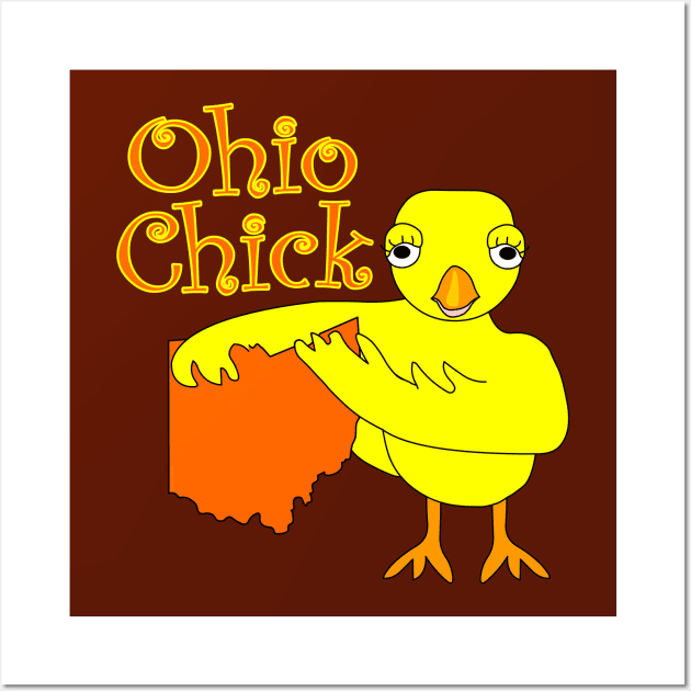 Ohio Chick Text Wall Art by Barthol Graphics